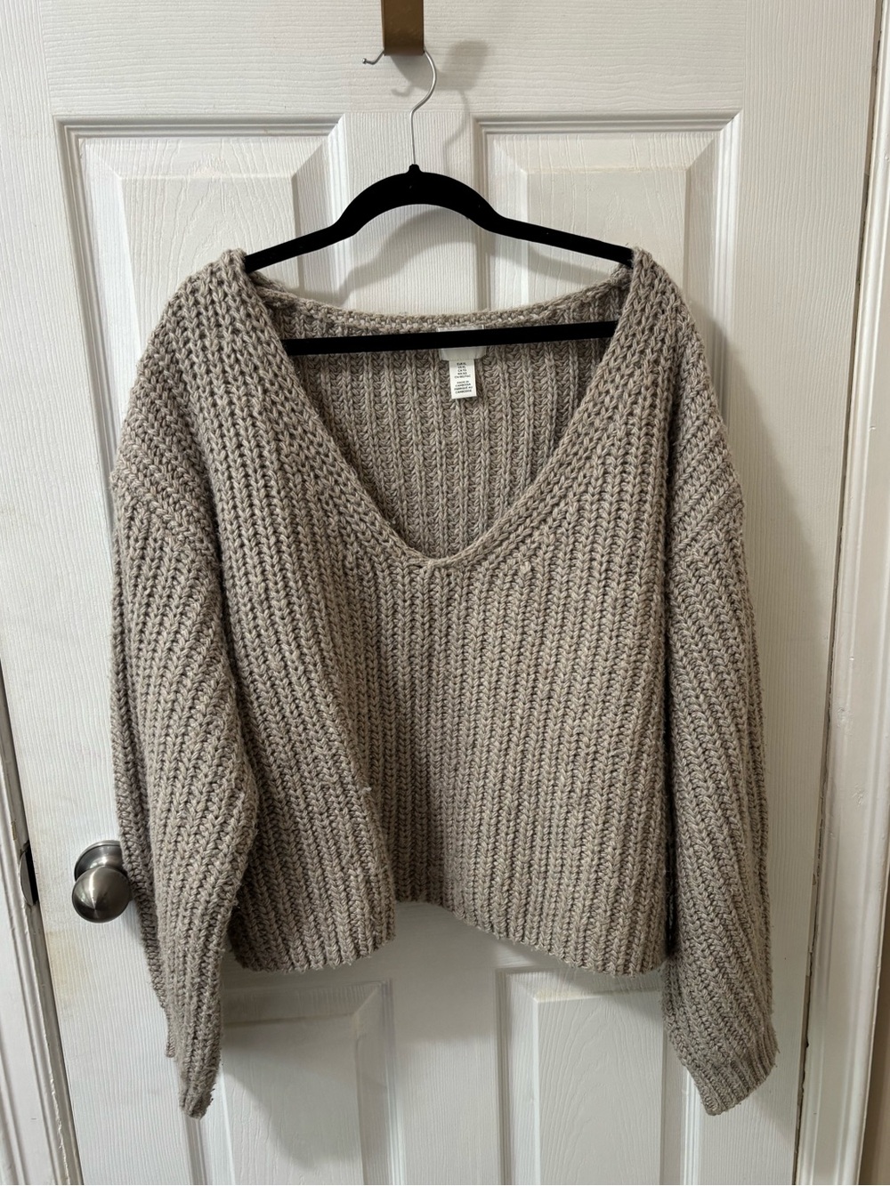 H&M Off-Shoulder Chunky Knit Sweater